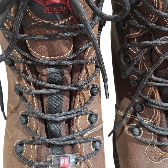 Avenger Mens XXWide Soft Toe Work Boots Size 17 Brown - Picture 2 of 6